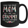 I Have Two Title Mom And Grammy Mothers Day Floral Mug Coffee Mug | Teecentury.com
