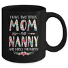 I Have Two Title Mom And Nanny Mothers Day Floral Mug Coffee Mug | Teecentury.com