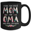 I Have Two Title Mom And Oma Mothers Day Floral Mug Coffee Mug | Teecentury.com