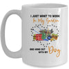 I Just Want To Work In My Garden And Hang Out With Dog Funny Mug Coffee Mug | Teecentury.com