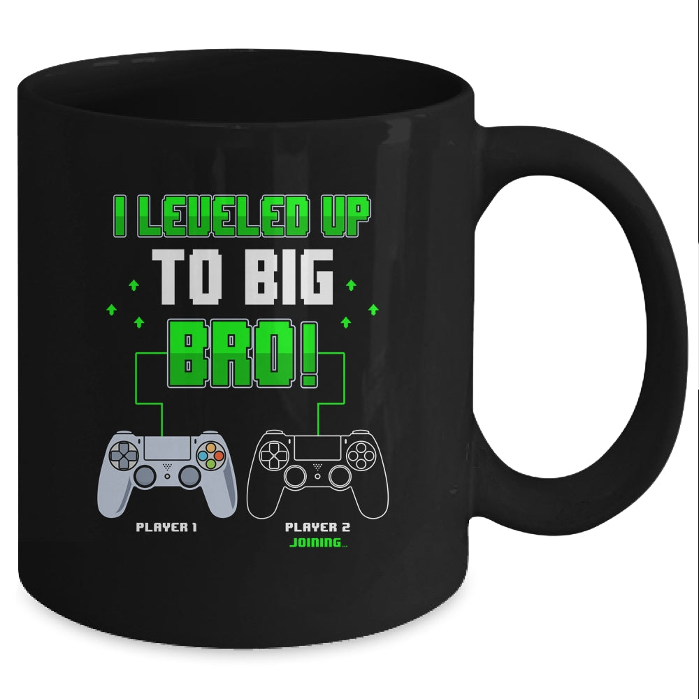 I Leveled Up To Big Bro Gamer New Brother Pregnancy Reveal Mug Coffee Mug | Teecentury.com