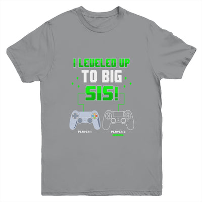 I Leveled Up To Big Sis Gamer New Sister Pregnancy Reveal Youth Youth Shirt | Teecentury.com