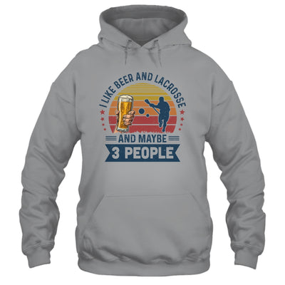 I Like Beer And Lacrosse Maybe 3 People Vintage T-Shirt & Hoodie | Teecentury.com