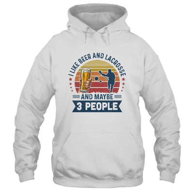 I Like Beer And Lacrosse Maybe 3 People Vintage T-Shirt & Hoodie | Teecentury.com