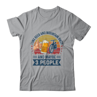 I Like Beer And Mountain Bikes And Maybe 3 People Vintage T-Shirt & Hoodie | Teecentury.com