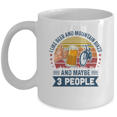 I Like Beer And Mountain Bikes And Maybe 3 People Vintage Mug Coffee Mug | Teecentury.com