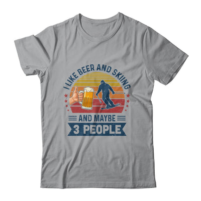 I Like Beer And Skiing And Maybe 3 People Vintage T-Shirt & Hoodie | Teecentury.com