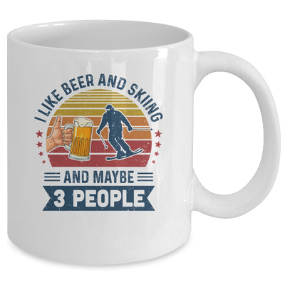 I Like Beer And Skiing And Maybe 3 People Vintage Mug Coffee Mug | Teecentury.com