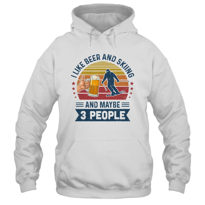 I Like Beer And Skiing And Maybe 3 People Vintage T-Shirt & Hoodie | Teecentury.com