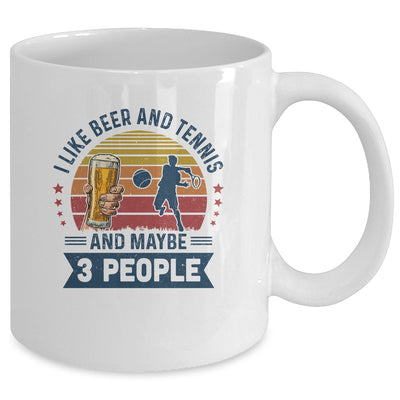 I Like Beer And Tennis Maybe 3 People Vintage Mug Coffee Mug | Teecentury.com