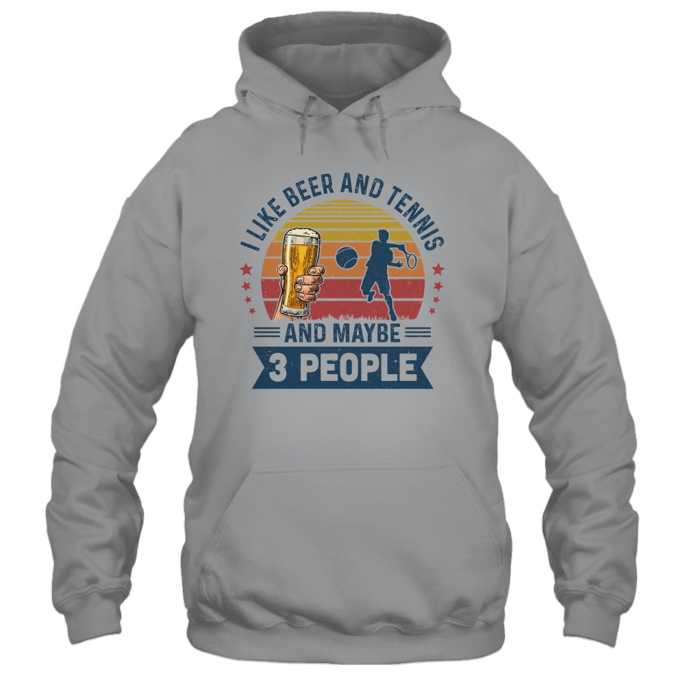 I Like Beer And Tennis Maybe 3 People Vintage T-Shirt & Hoodie | Teecentury.com