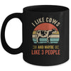 I Like Cows And Maybe Like 3 People Cow Farm Farmer Retro Mug Coffee Mug | Teecentury.com