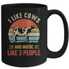 I Like Cows And Maybe Like 3 People Cow Farm Farmer Retro Mug Coffee Mug | Teecentury.com