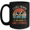 I Like Cows And Maybe Like 3 People Cow Farm Farmer Retro Mug Coffee Mug | Teecentury.com