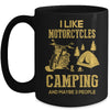 I Like Motorcycles And Camping And Maybe 3 People Lover Mug Coffee Mug | Teecentury.com