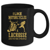 I Like Motorcycles And Lacrosse And Maybe 3 People Lover Mug Coffee Mug | Teecentury.com