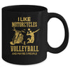 I Like Motorcycles And Volleyball And Maybe 3 People Lover Mug Coffee Mug | Teecentury.com