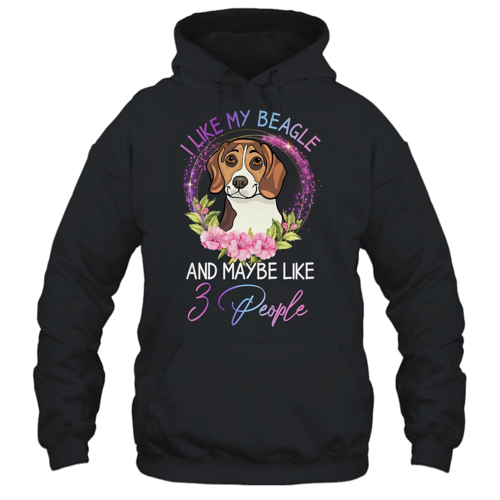 I Like My Beagle And Maybe Like 3 People Mom Life T-Shirt & Tank Top | Teecentury.com