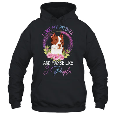 I Like My Pitbull And Maybe Like 3 People Mom Life T-Shirt & Tank Top | Teecentury.com