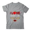 I Love Being A Teacher Leopard Valentine's Day T-Shirt & Hoodie | Teecentury.com