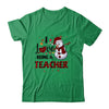 I Love Being A Teacher Snowman Dab Christmas Red Plaid T-Shirt & Sweatshirt | Teecentury.com