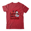 I Love Being A Teacher Snowman Dab Christmas Red Plaid T-Shirt & Sweatshirt | Teecentury.com