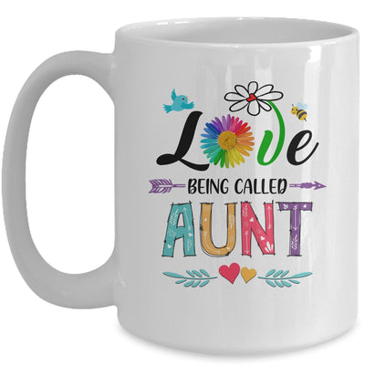 I Love Being Called Aunt Daisy Flower Mothers Day Mug Coffee Mug | Teecentury.com