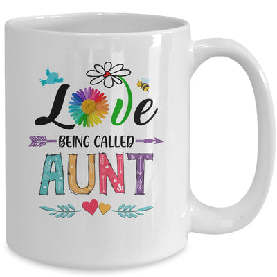 I Love Being Called Aunt Daisy Flower Mothers Day Mug Coffee Mug | Teecentury.com