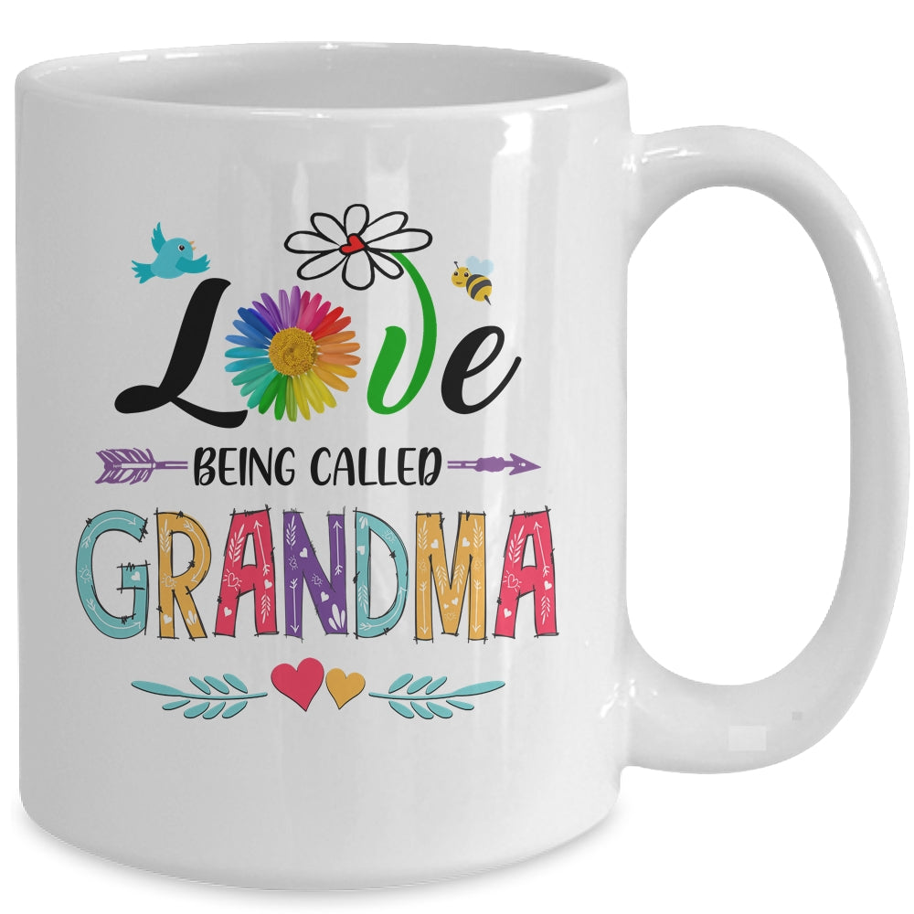 I Love Being Called Grandma Daisy Flower Mothers Day Mug Coffee Mug | Teecentury.com