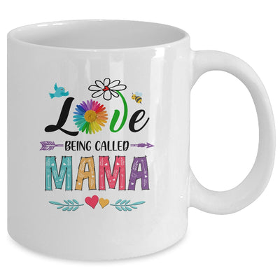 I Love Being Called Mama Daisy Flower Mothers Day Mug Coffee Mug | Teecentury.com