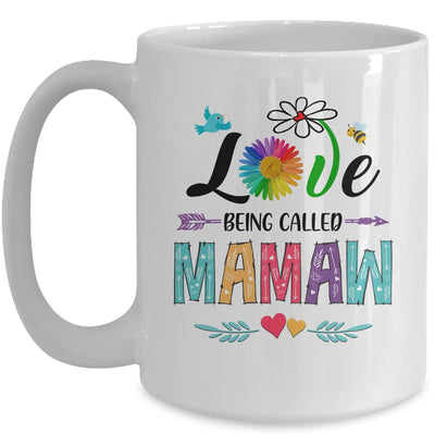 I Love Being Called Mamaw Daisy Flower Mothers Day Mug Coffee Mug | Teecentury.com