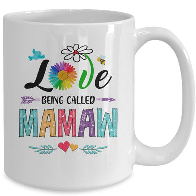 I Love Being Called Mamaw Daisy Flower Mothers Day Mug Coffee Mug | Teecentury.com