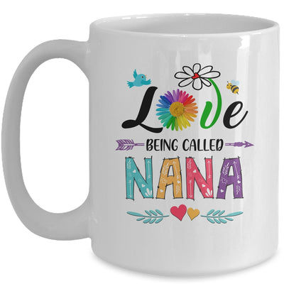 I Love Being Called Nana Daisy Flower Mothers Day Mug Coffee Mug | Teecentury.com