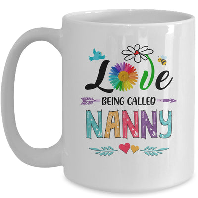 I Love Being Called Nanny Daisy Flower Mothers Day Mug Coffee Mug | Teecentury.com