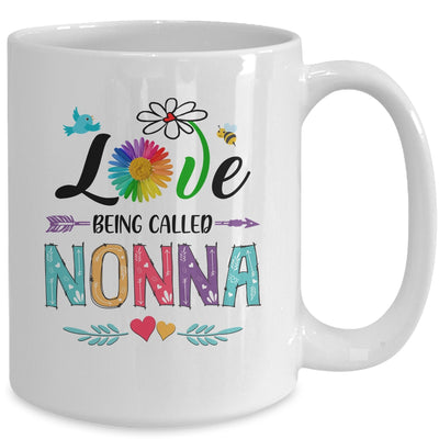 I Love Being Called Nonna Daisy Flower Mothers Day Mug Coffee Mug | Teecentury.com