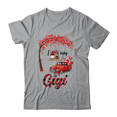 I Love Being Gigi Gnome Red Plaid Heart Valentines Day T-Shirt & Hoodie | Teecentury.com