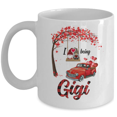 I Love Being Gigi Gnome Red Plaid Heart Valentines Day Mug Coffee Mug | Teecentury.com