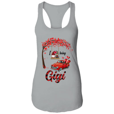 I Love Being Gigi Gnome Red Plaid Heart Valentines Day T-Shirt & Hoodie | Teecentury.com