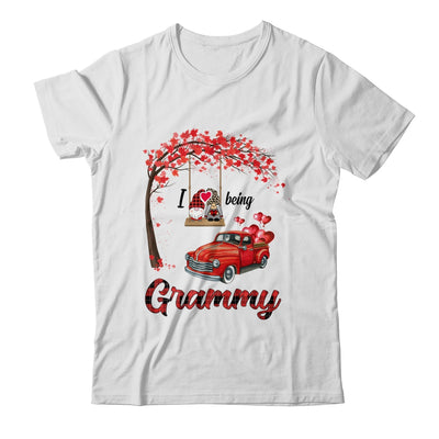 I Love Being Grammy Gnome Red Plaid Heart Valentines Day T-Shirt & Hoodie | Teecentury.com