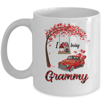 I Love Being Grammy Gnome Red Plaid Heart Valentines Day Mug Coffee Mug | Teecentury.com