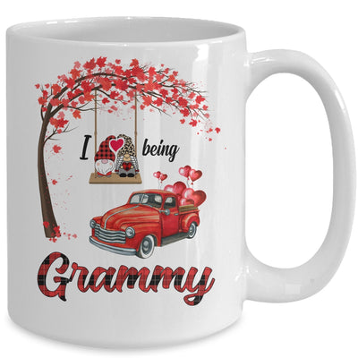 I Love Being Grammy Gnome Red Plaid Heart Valentines Day Mug Coffee Mug | Teecentury.com