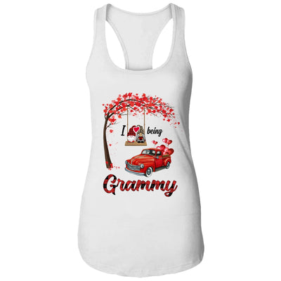 I Love Being Grammy Gnome Red Plaid Heart Valentines Day T-Shirt & Hoodie | Teecentury.com