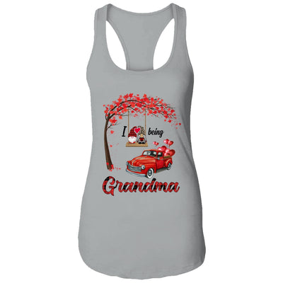 I Love Being Grandma Gnome Red Plaid Heart Valentines Day T-Shirt & Hoodie | Teecentury.com