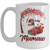 I Love Being Mamaw Gnome Red Plaid Heart Valentines Day Mug Coffee Mug | Teecentury.com