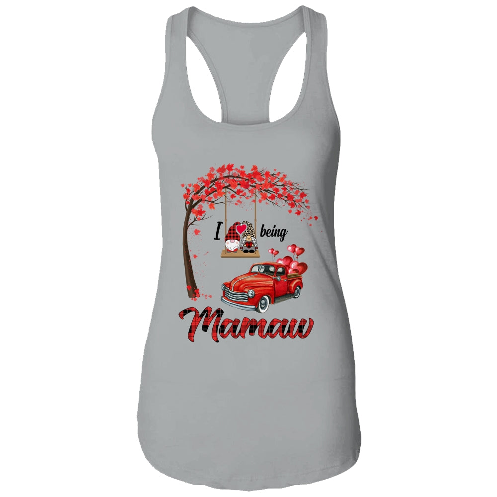I Love Being Mamaw Gnome Red Plaid Heart Valentines Day T-Shirt & Hoodie | Teecentury.com