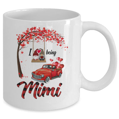 I Love Being Mimi Gnome Red Plaid Heart Valentines Day Mug Coffee Mug | Teecentury.com
