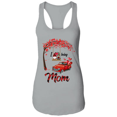 I Love Being Mom Gnome Red Plaid Heart Valentines Day T-Shirt & Hoodie | Teecentury.com