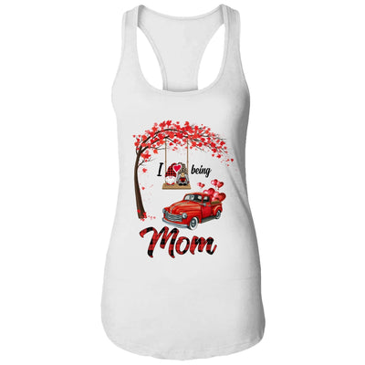 I Love Being Mom Gnome Red Plaid Heart Valentines Day T-Shirt & Hoodie | Teecentury.com