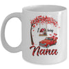 I Love Being Nana Gnome Red Plaid Heart Valentines Day Mug Coffee Mug | Teecentury.com