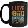 I Love God But Some Of His Children Get On My Nerves Vintage Mug Coffee Mug | Teecentury.com